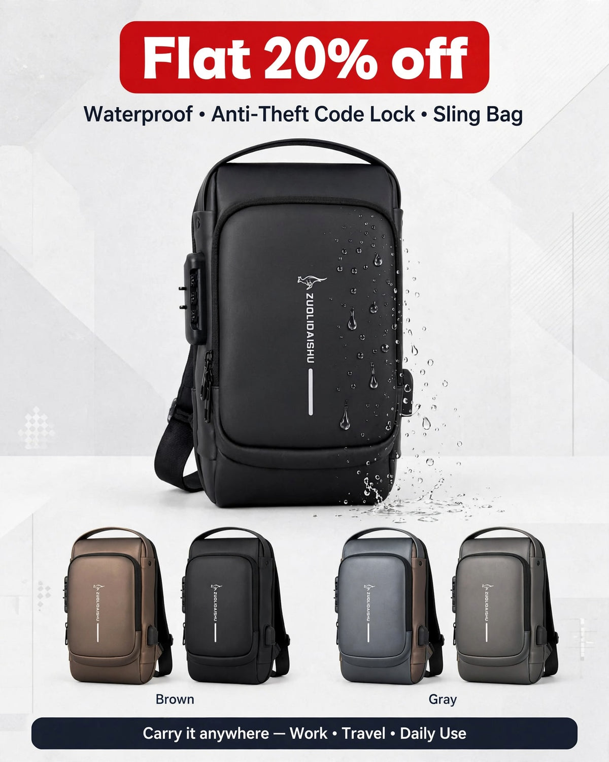 UrbanShield Crossbody Bag