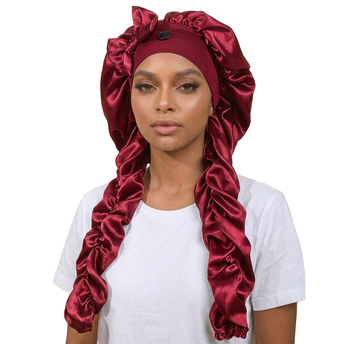 Long Hair Satin Bonnet