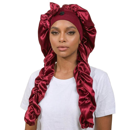 Long Hair Satin Bonnet