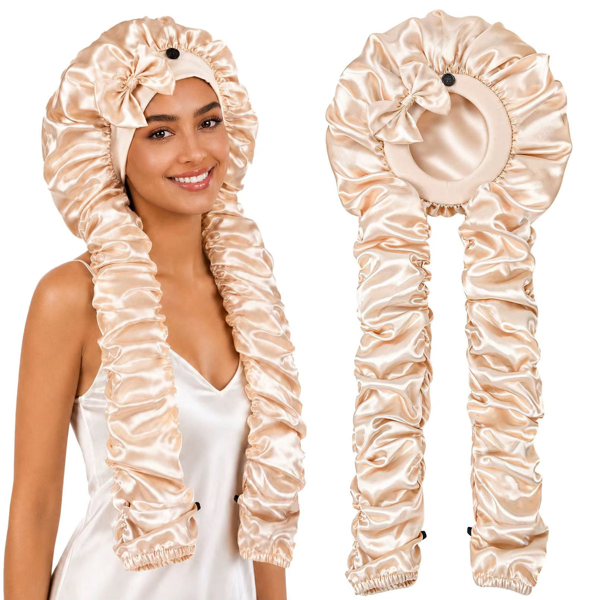Long Hair Satin Bonnet
