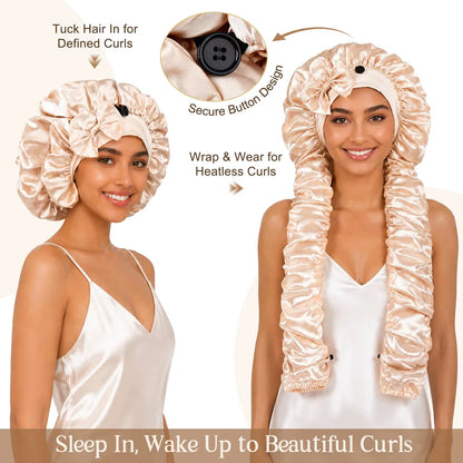 Long Hair Satin Bonnet