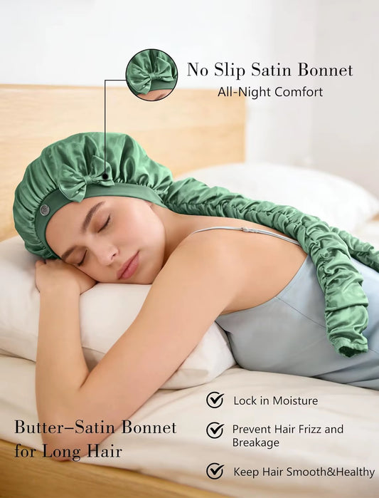 Long Hair Satin Bonnet