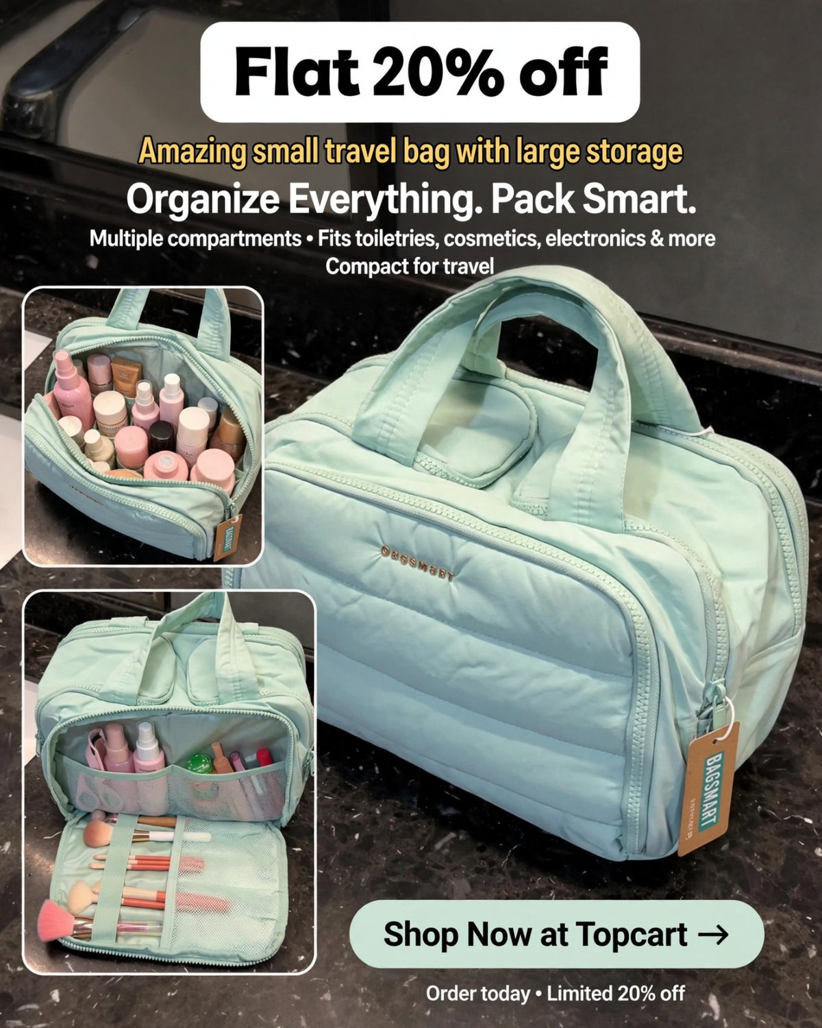 Multi-Pocket Travel Organizer Bag